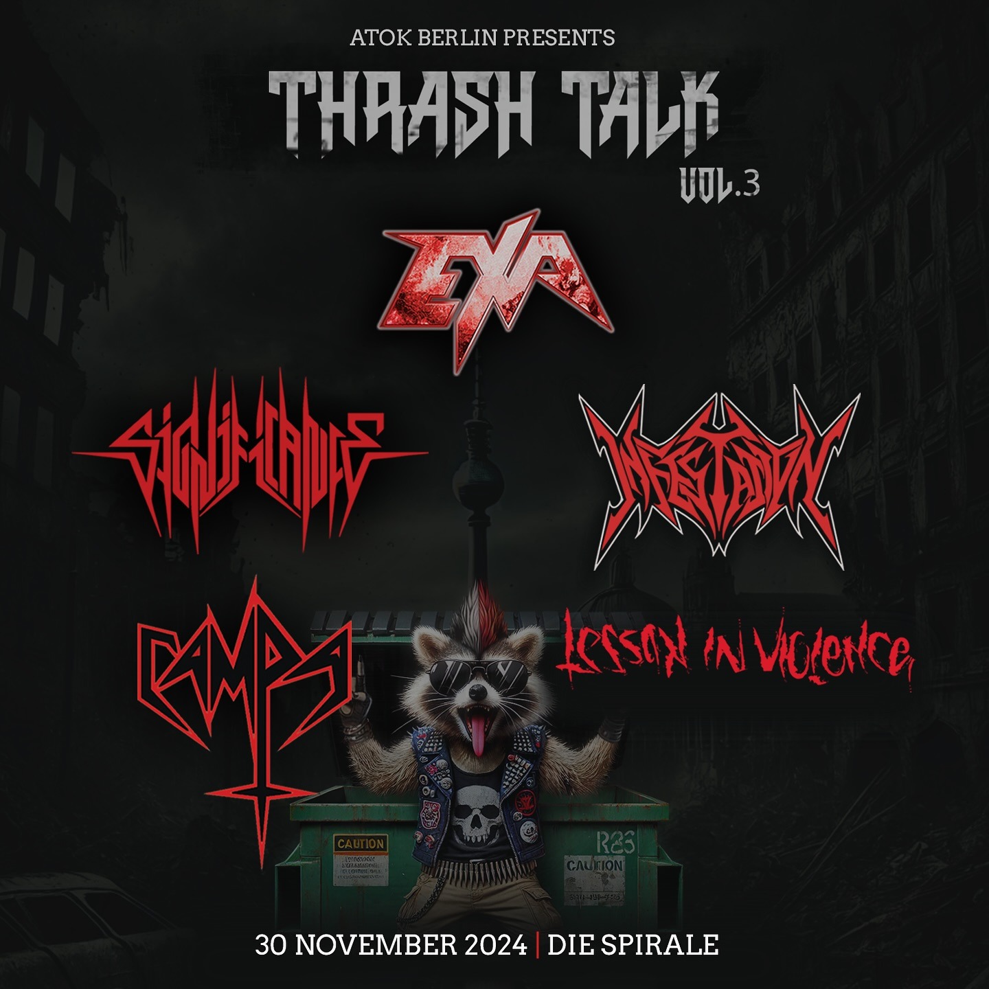 Flyer for the Thrash Talk gig